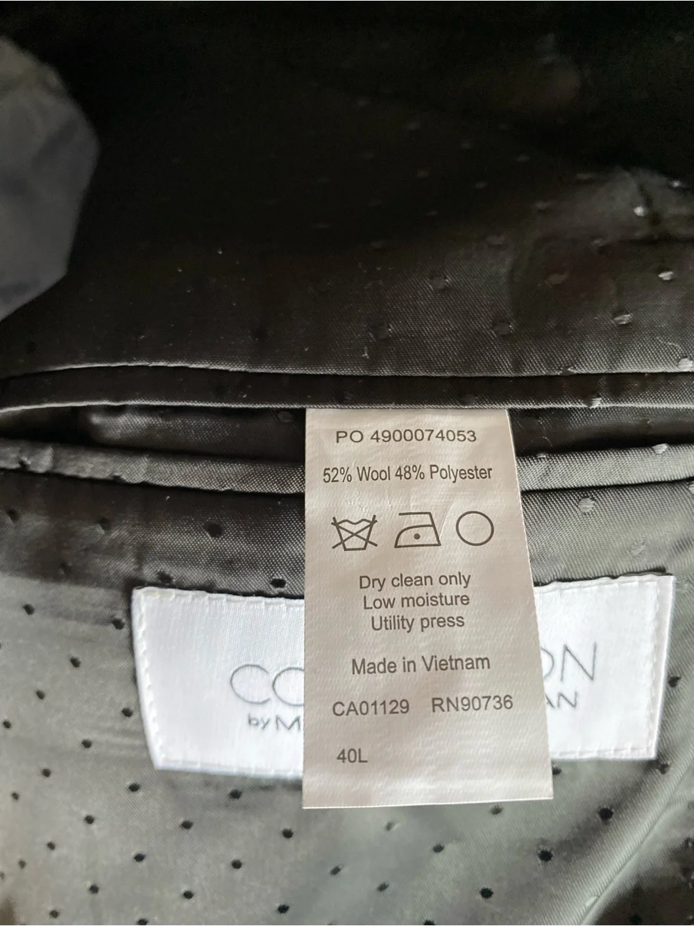 Michael Strahan Collection Men Black Pinstripe Suit Jacket Blazer 40L Wool
